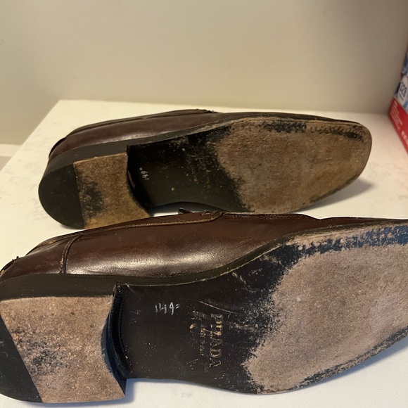 Prada Brown Leather Loafers - Picture 5 of 5